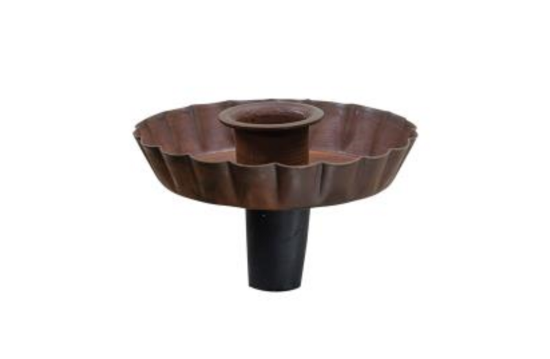Rust Wine Stop Taper Candle Holder