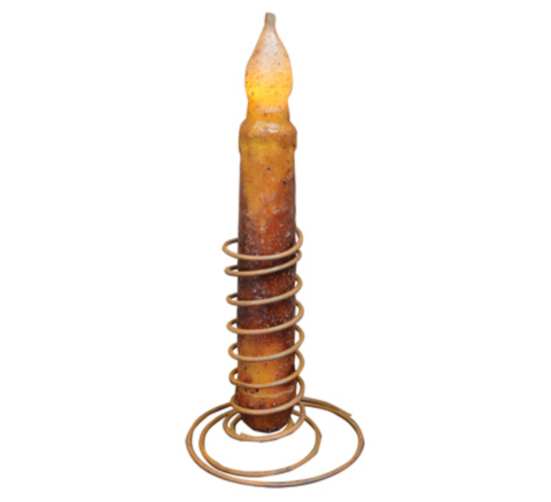 Rusty Spiral Taper Candle Holder