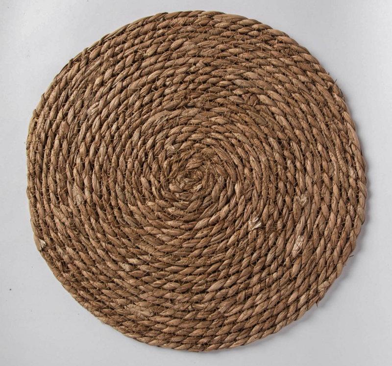 14" Round Natural Rattan Placemat