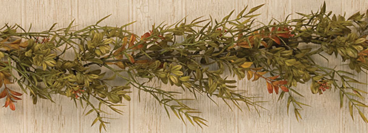 72&quot; Boxwood Dill Leaves Garland Decor Accent