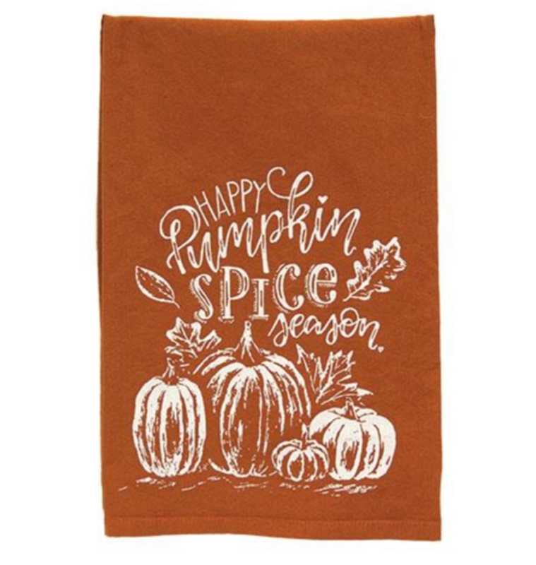 Happy Pumpkin Spice Kitchen Tea Towel