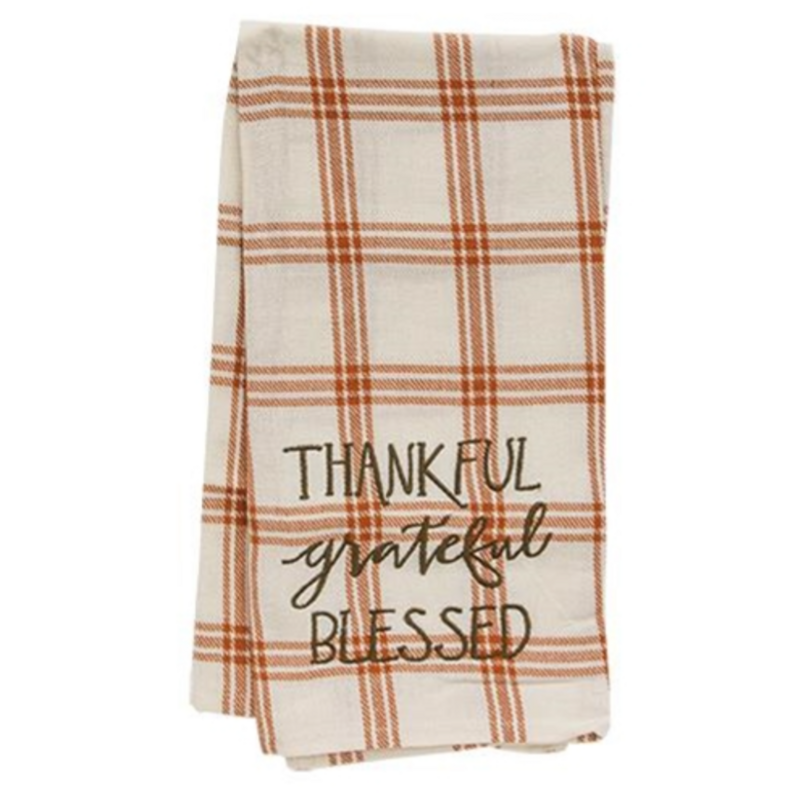 Thankful Grateful Blessed Kitchen Towel