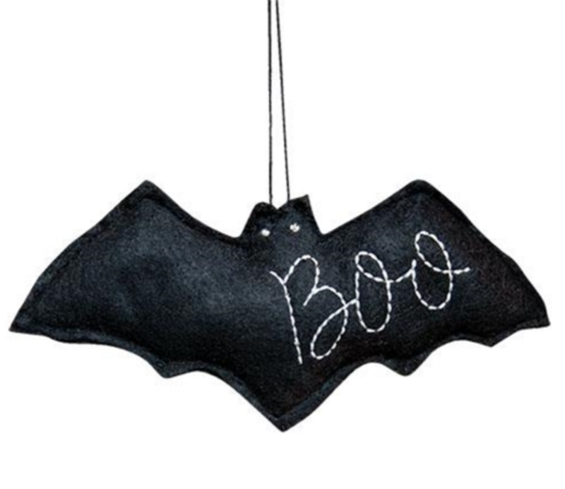 Felt Bat BOO Ornament Decor Accent
