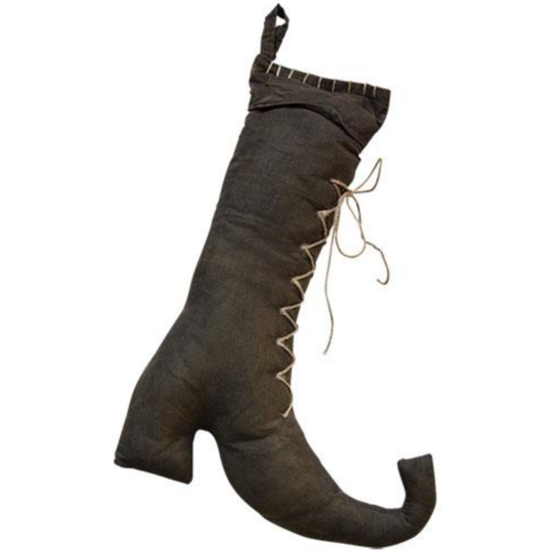 Primitive Witch Boot Halloween Decor Accent