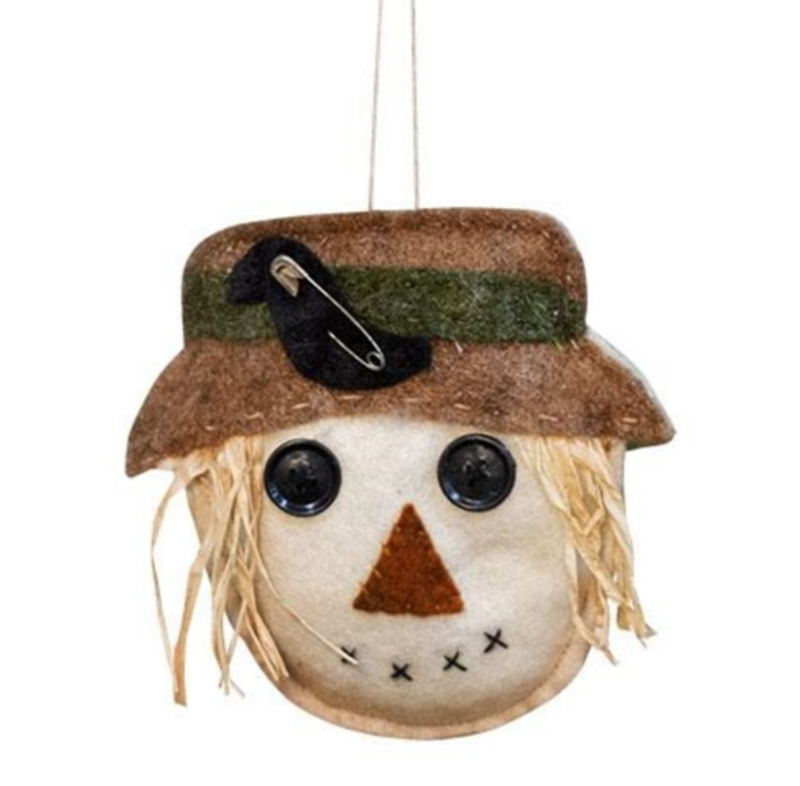 Felt Scarecrow Head Ornament