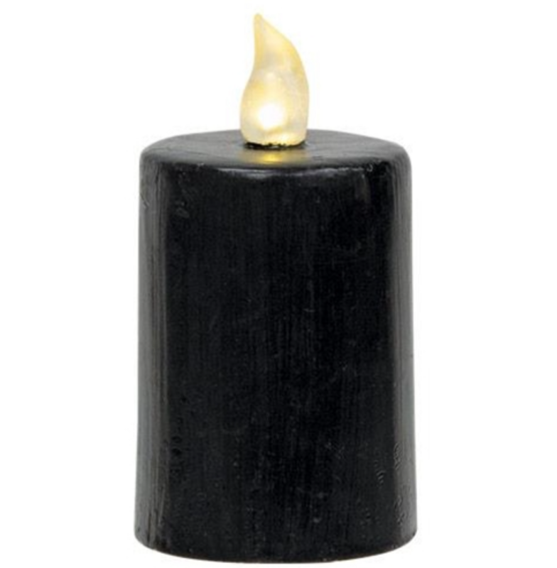2&quot;x4&quot; Black Gloss Pillar Candle