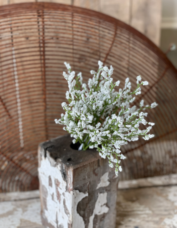 10" White Array Astilbe Floral Pick Decor Accent