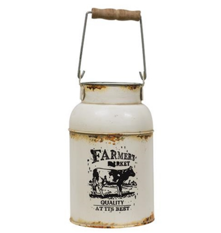Farmer&#39;s Market Milk Can With Handle