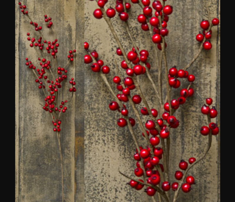 27&quot; Red Berry Christmas Holiday Spray Floral Pick Decor Accent