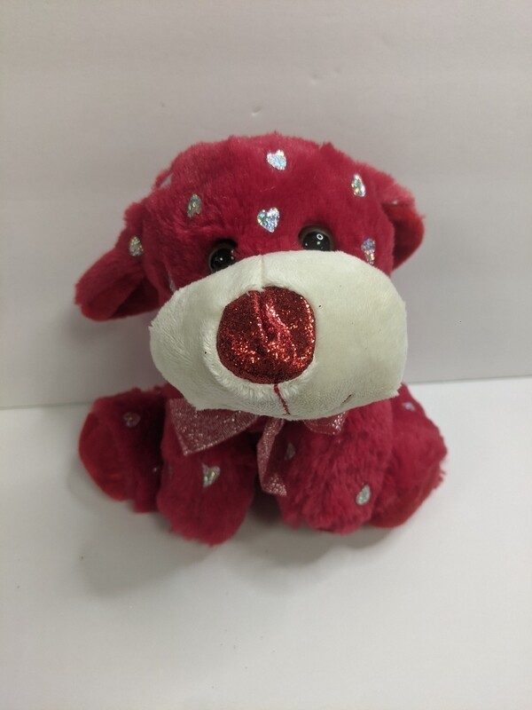 Valentine Plush Puppy - Red