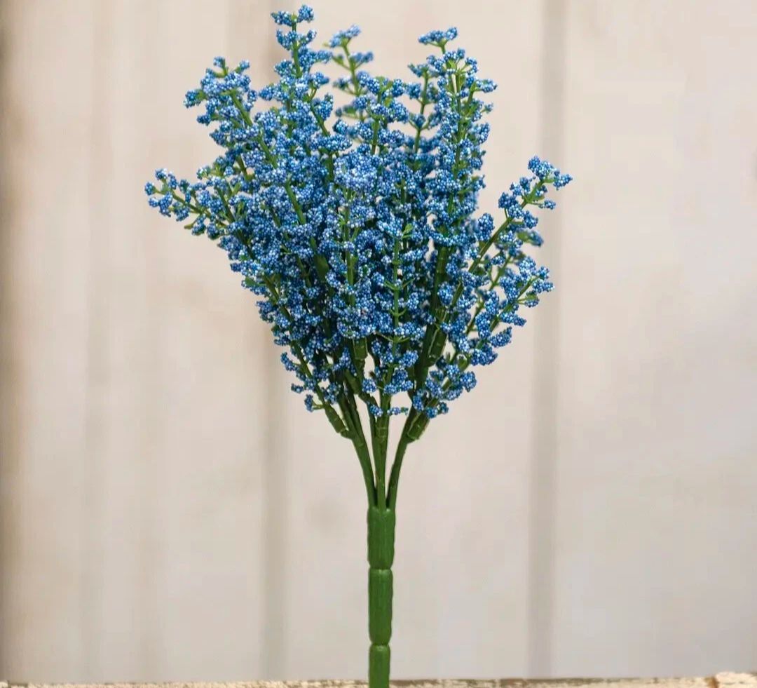 10-1/2&quot; Blue Bursting Astilbe Floral Pick Decor Accent