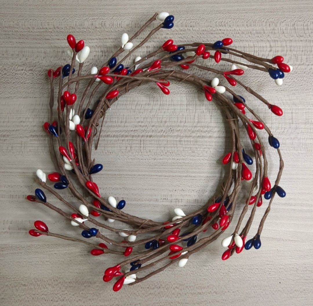 3-1/2&quot; Patriotic Pipberry Candle Ring