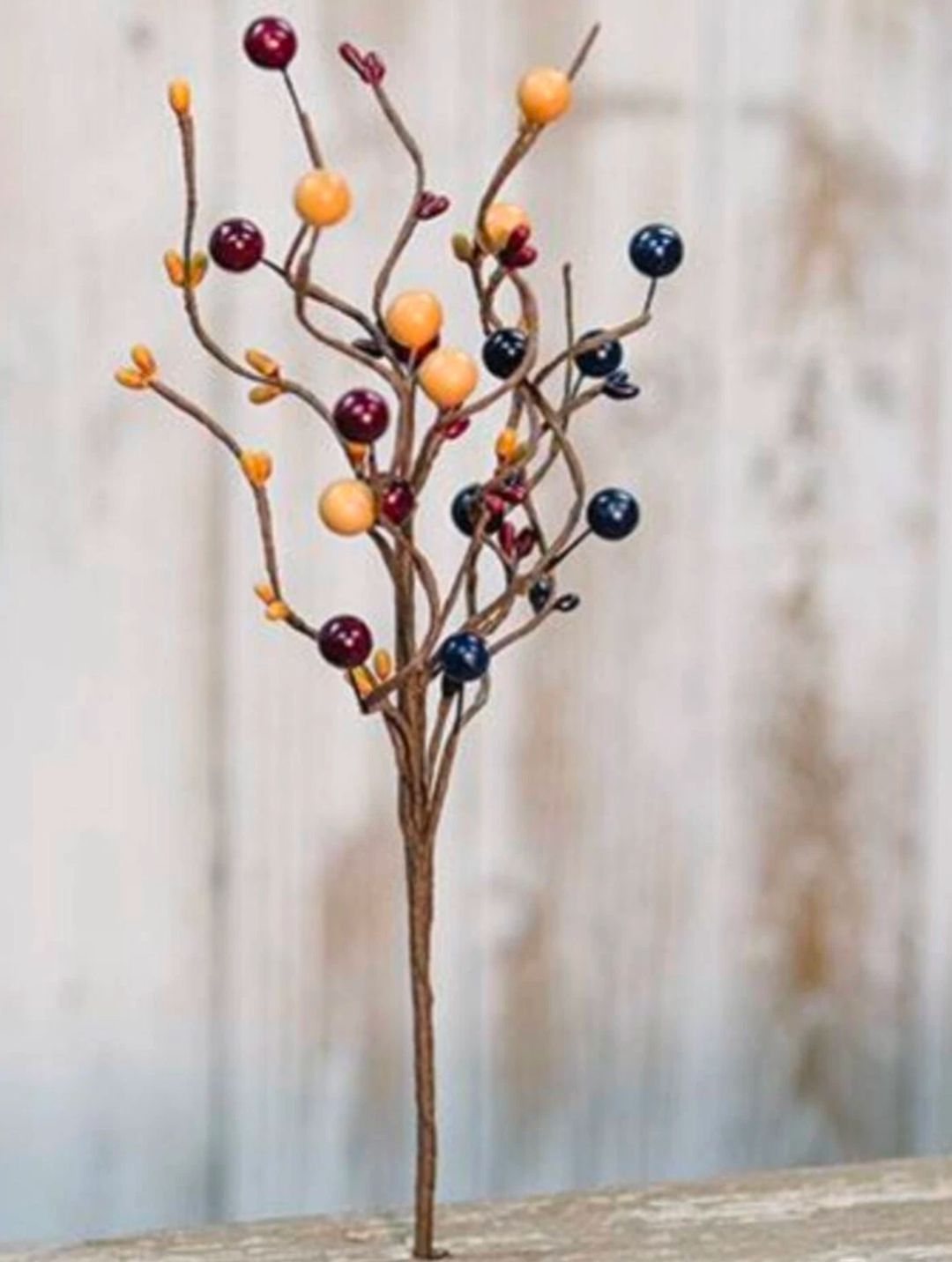 10&quot; Colonial Combo Pipberry Floral Pick Decor Accent