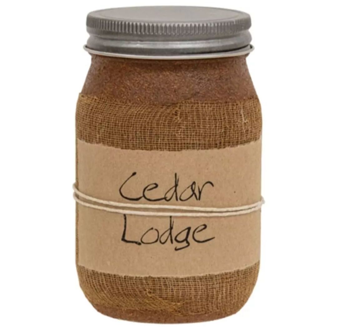 Black Crow Candle Cedar Lodge Jar Candle, 16oz