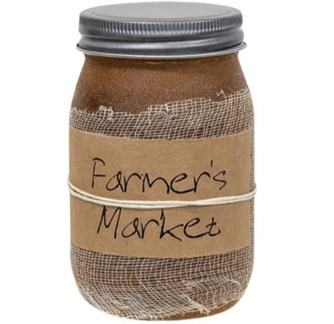 Black Crow Candle Farmer&#39;s Market Jar Candle, 16oz