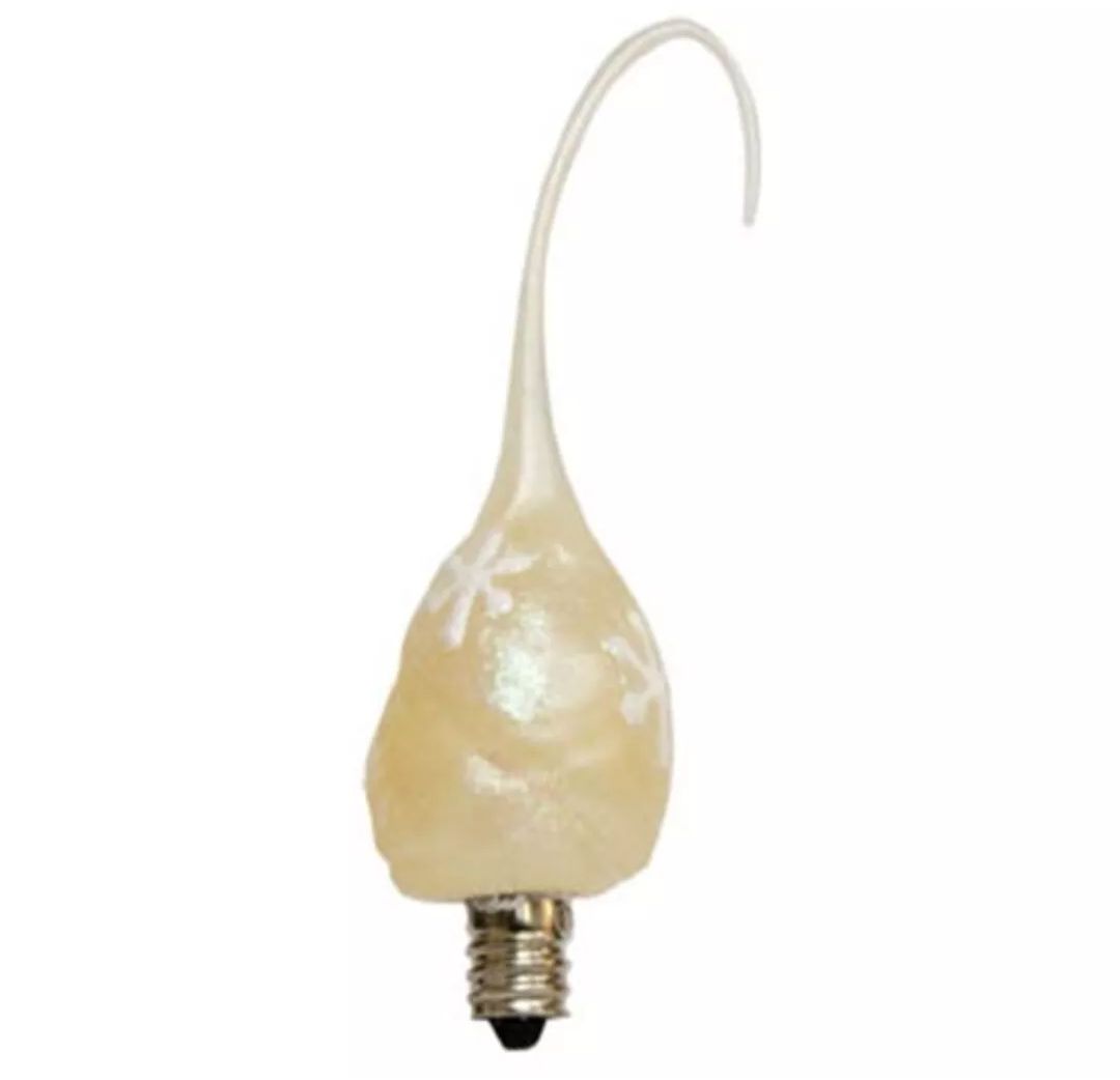 Shimmer Snowflake Primitive Country Silicone Dipped Bulb