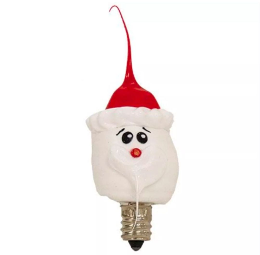 Primitive Santa Silicone Dipped Bulb Christmas Light Decor Accent