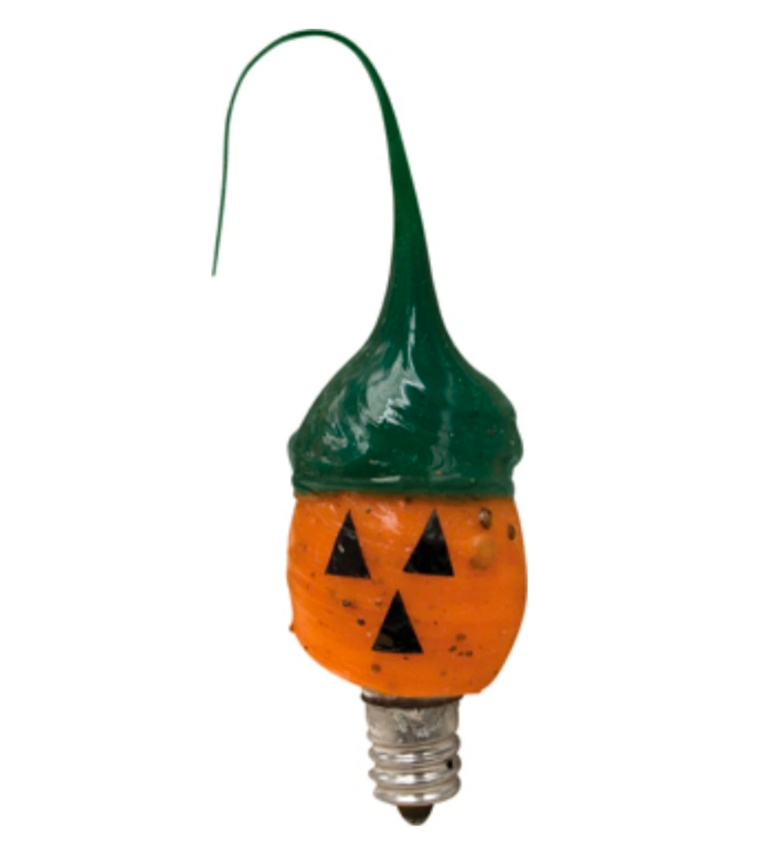 Fall Halloween Primitive Pumpkin Face Silicone Dipped Light Bulb