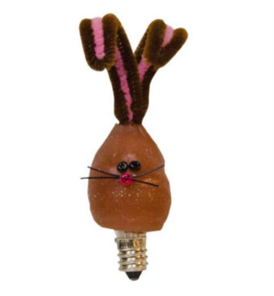 Chocolate Easter Bunny Silicone Dipped Light Bulb Decorative