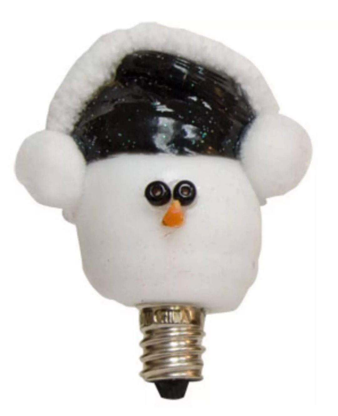 Snowman EarMuff Silicone Dipped Light Bulb Decorative