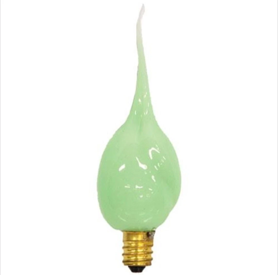 Pastel Green Silicone Dipped Bulb Primitive Country Easter Spring