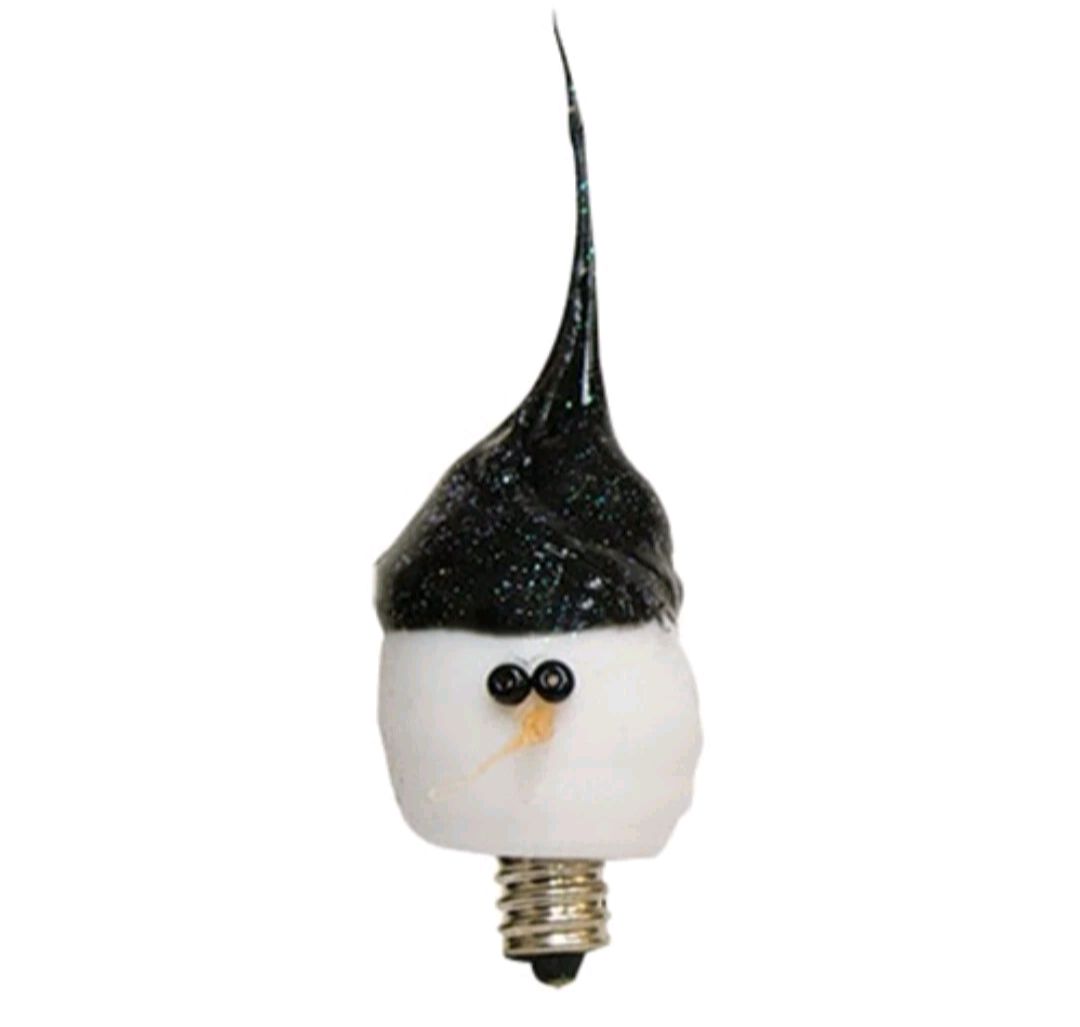 Snowman Silicone Dipped Bulb Primitive Country