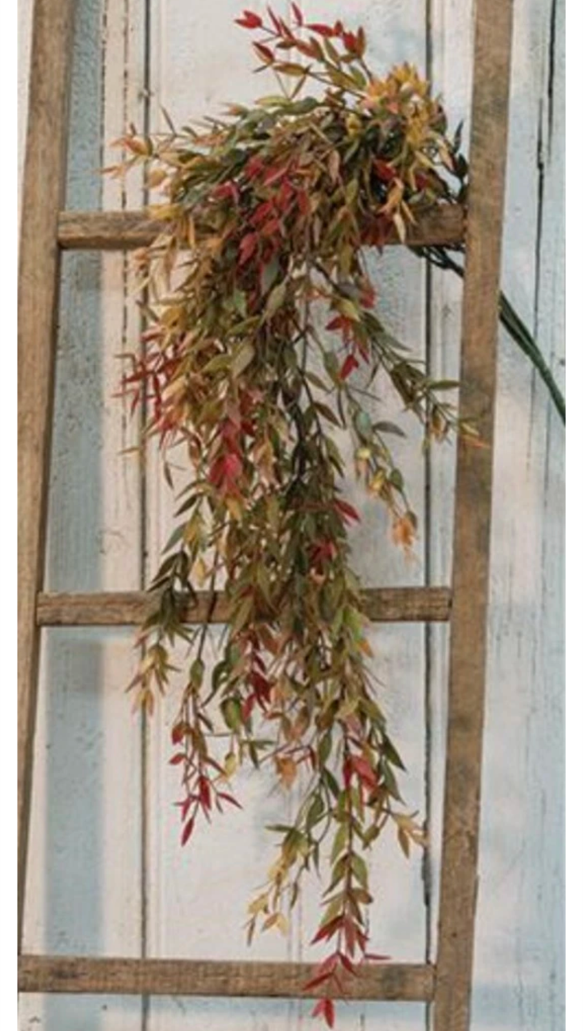 34&quot; Velvet Ash Hanging Floral Pick Decor Accent