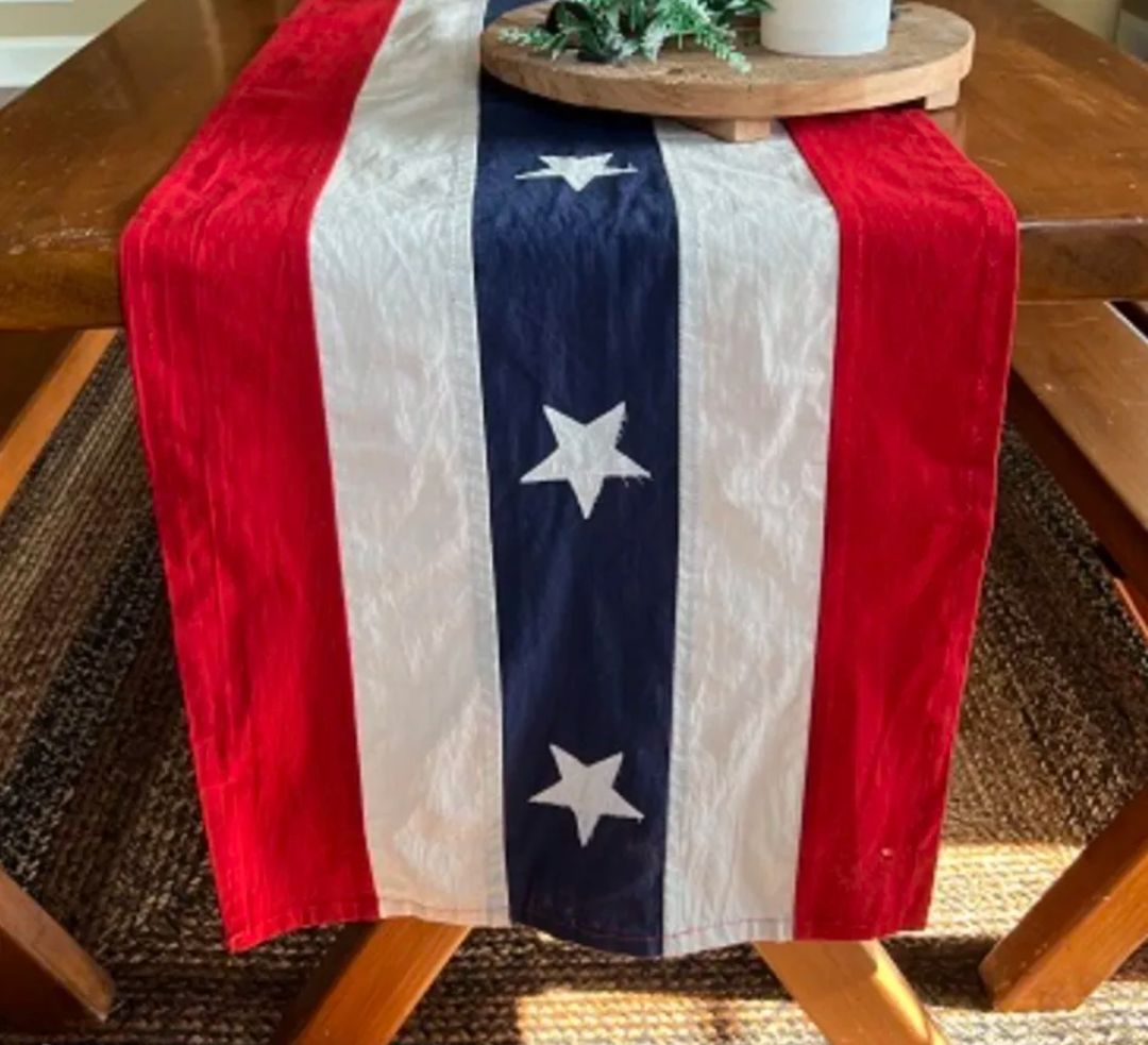 16&quot; X 32&quot; Flag Patriotic Americana Country Table Runner