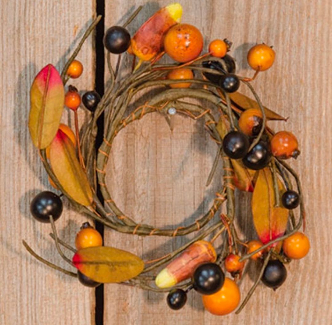 2&quot; Primitive Candy Corn Candle Ring