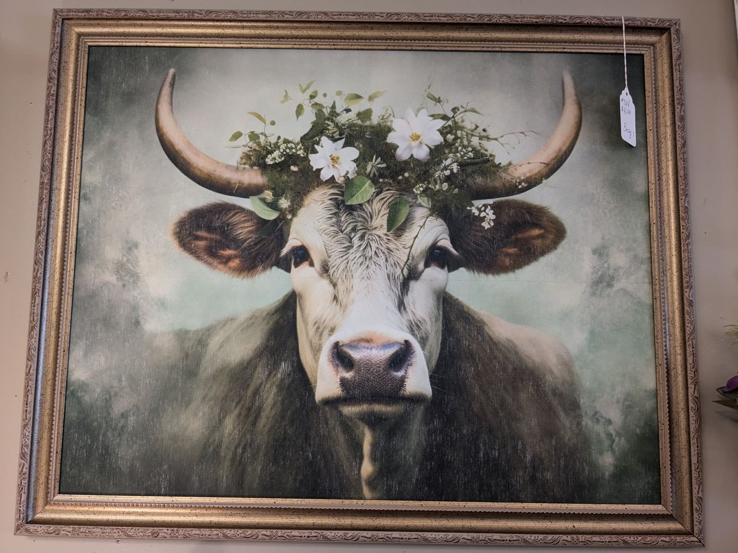 Betsy the Cow Print 31&quot;w x 25&quot;h
