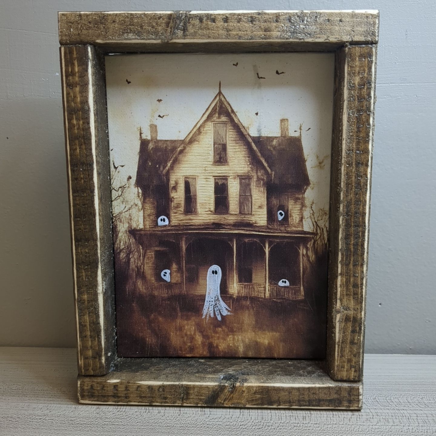 New Halloween Shelf Sitter Art Print Decor 8-1/2&quot; x 6-1/2&quot; - Halloween