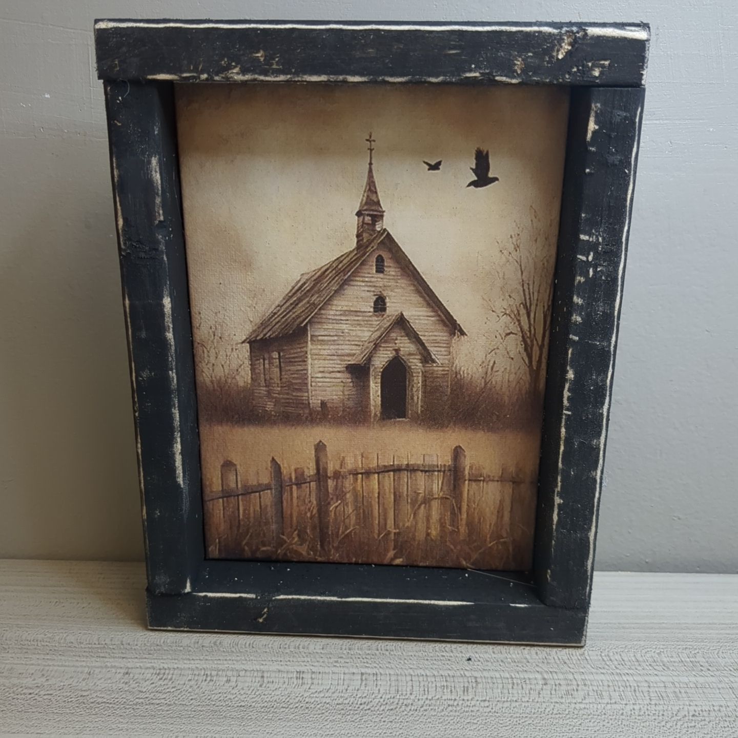 New Halloween Shelf Sitter Art Print Decor 8-1/2&quot; x 6-1/2&quot; - Halloween