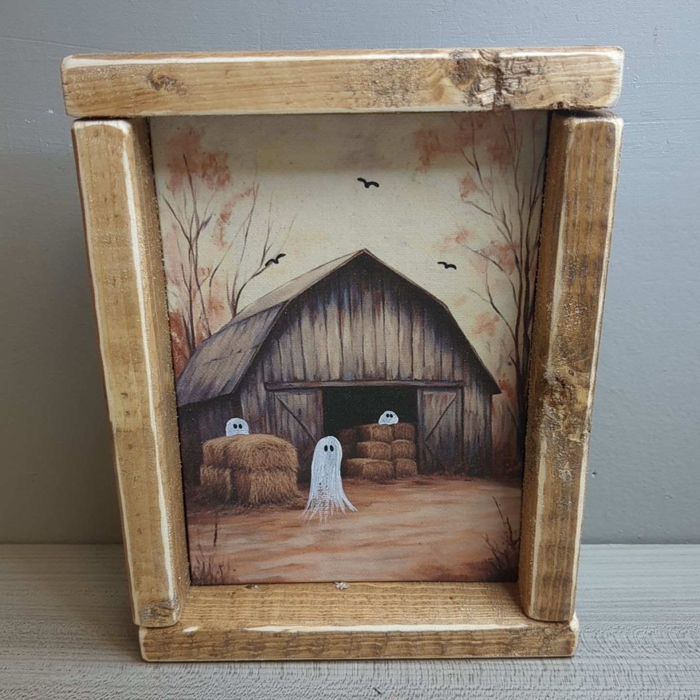 New Halloween Shelf Sitter Art Print Decor 8-1/2&quot; x 6-1/2&quot; - Halloween
