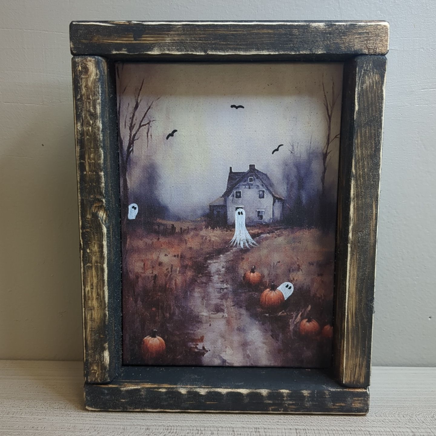 New Halloween Shelf Sitter Art Print Decor 8-1/2&quot; x 6-1/2&quot; - Halloween