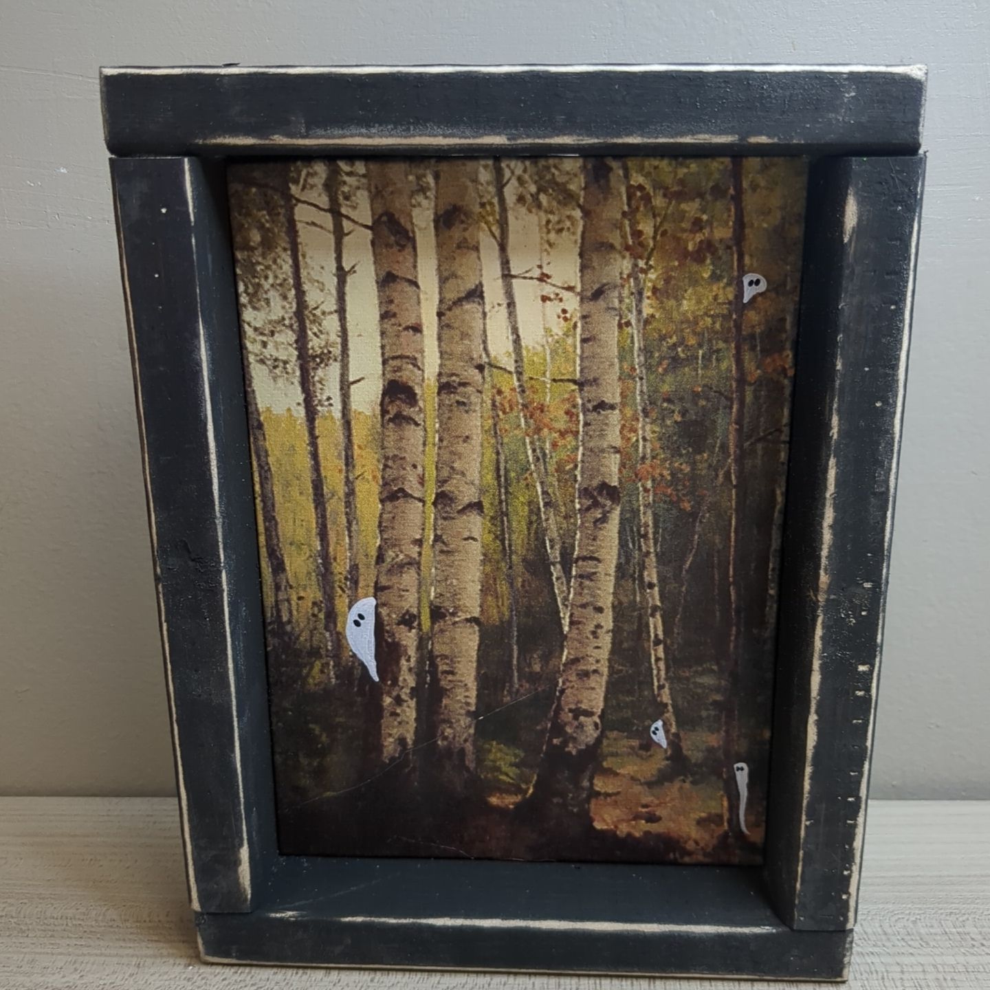 New Halloween Shelf Sitter Art Print Decor 8-1/2&quot; x 6-1/2&quot; - Halloween
