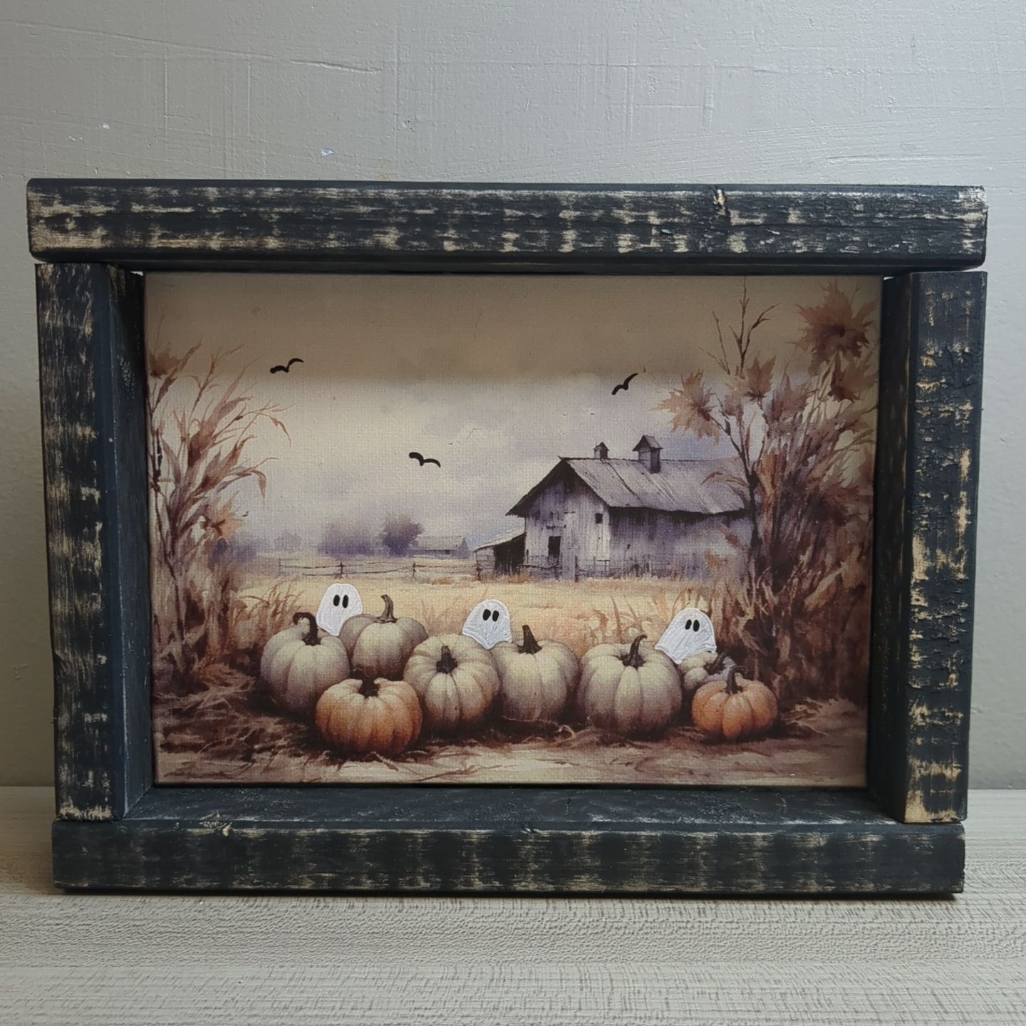 New Halloween Shelf Sitter Art Print Decor 8-1/2&quot; x 6-1/2&quot; - Halloween