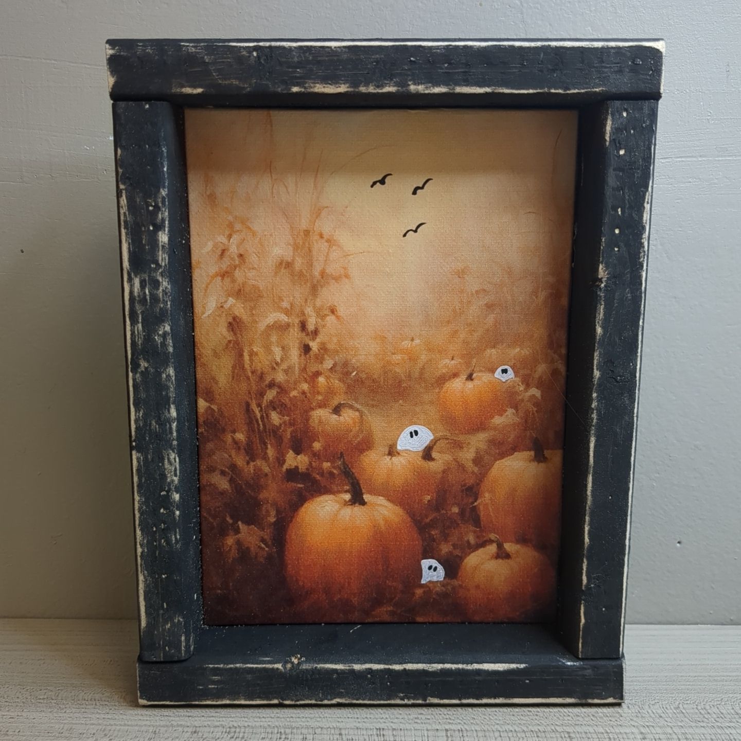 New Halloween Shelf Sitter Art Print Decor 8-1/2&quot; x 6-1/2&quot; - Halloween