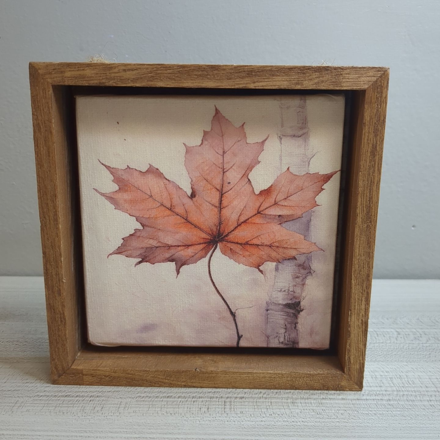 Mini 5&quot;x5&quot; Fall Autumn Shelf Sitter Wall Hanging Decor Sign