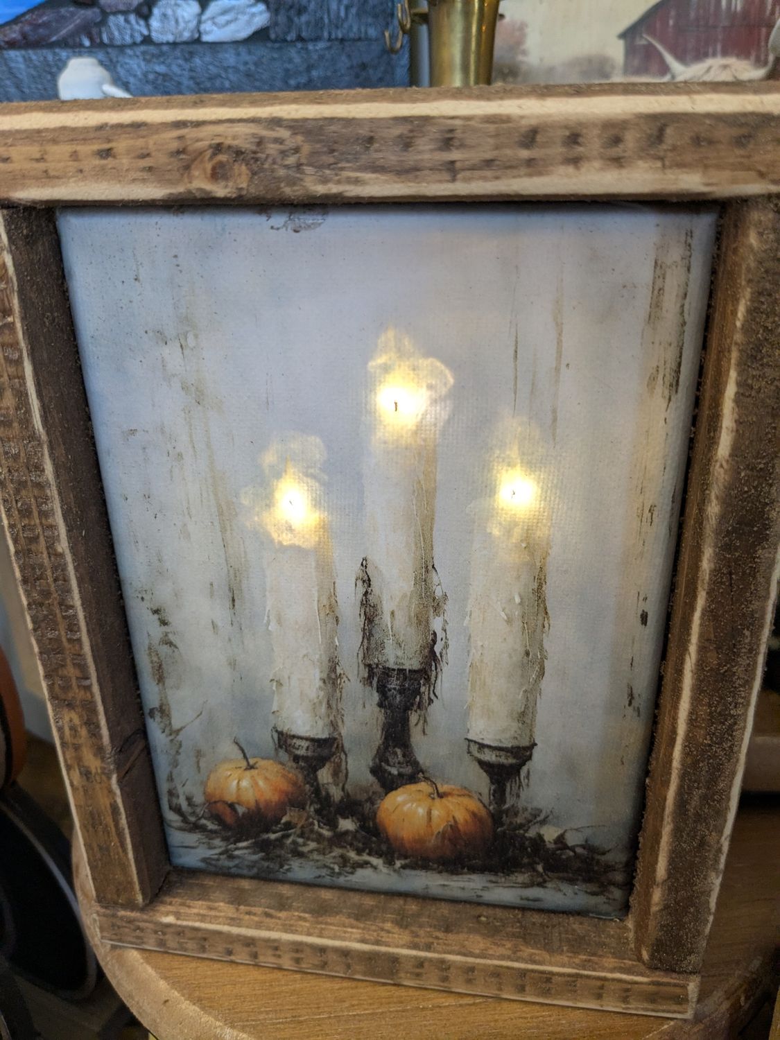 Light Up Halloween Candle Print Artwork