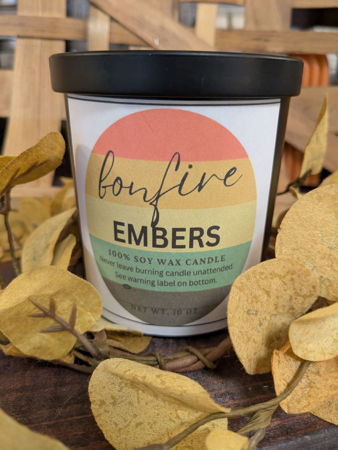 Bonfire Embers 10oz. Glass Jar Candle