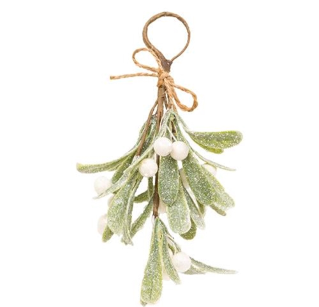 Glittered Mistletoe Ornament