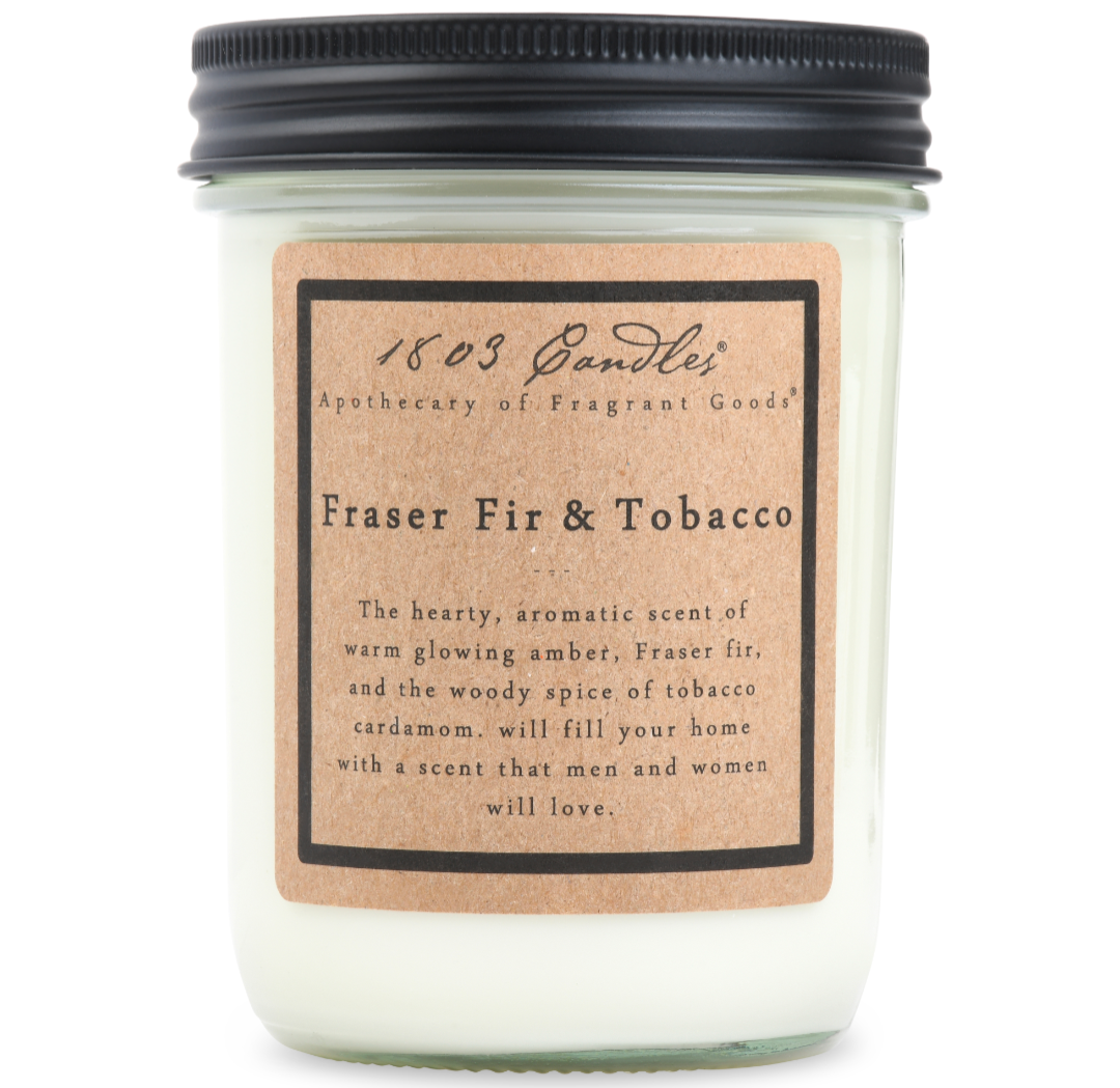 1803 Soy Candle - Fraiser Fir &amp; Tobacco - 14oz.