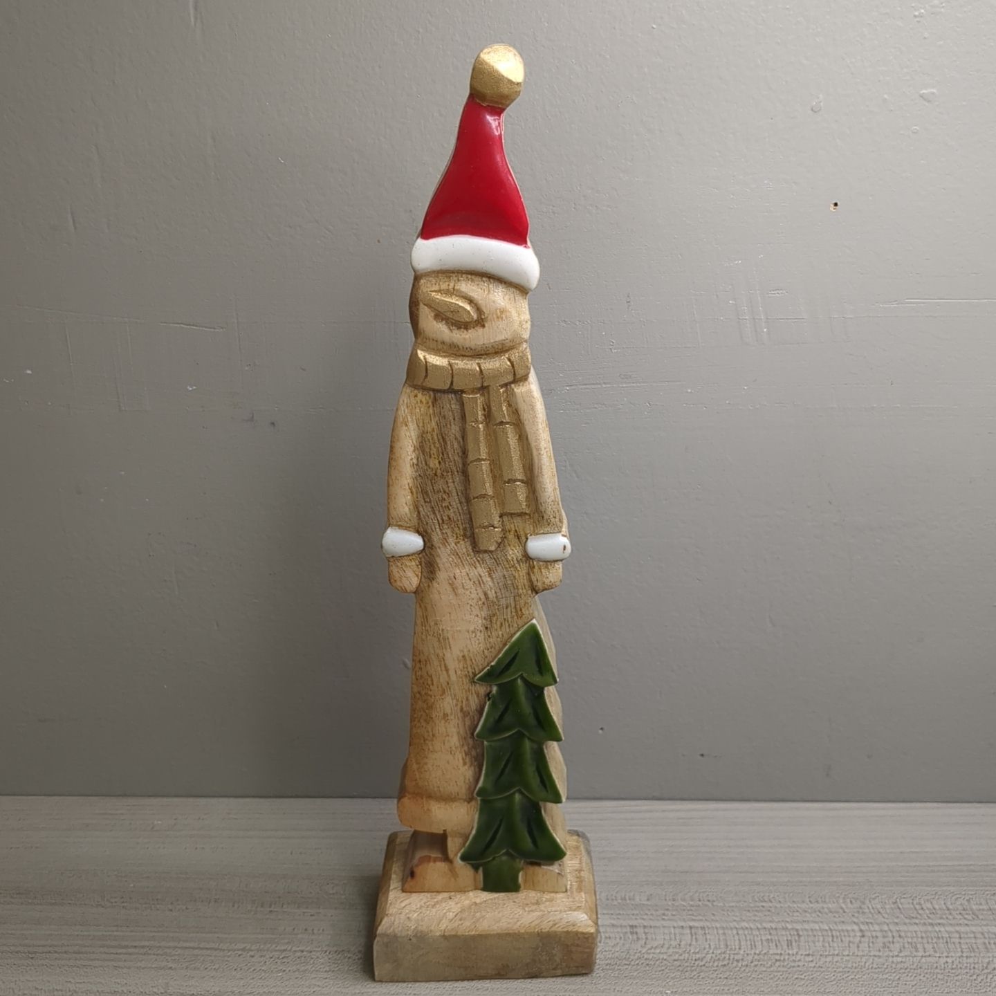 Wooden Snowman Shelf Sitter Christmas Winter Decor