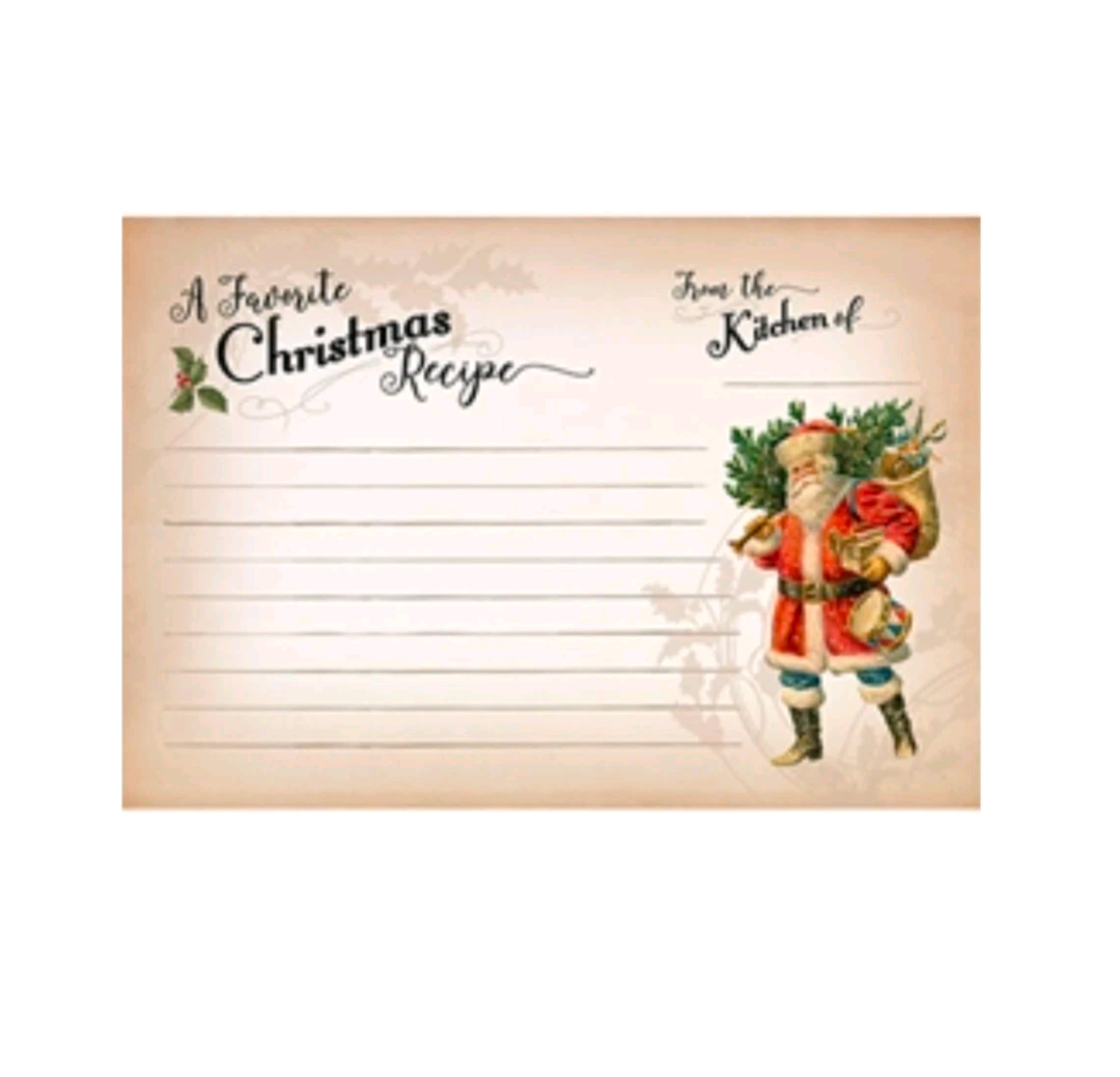 A Favorite Christmas Recipe Cards, 4&quot;x6&quot; Package of 24