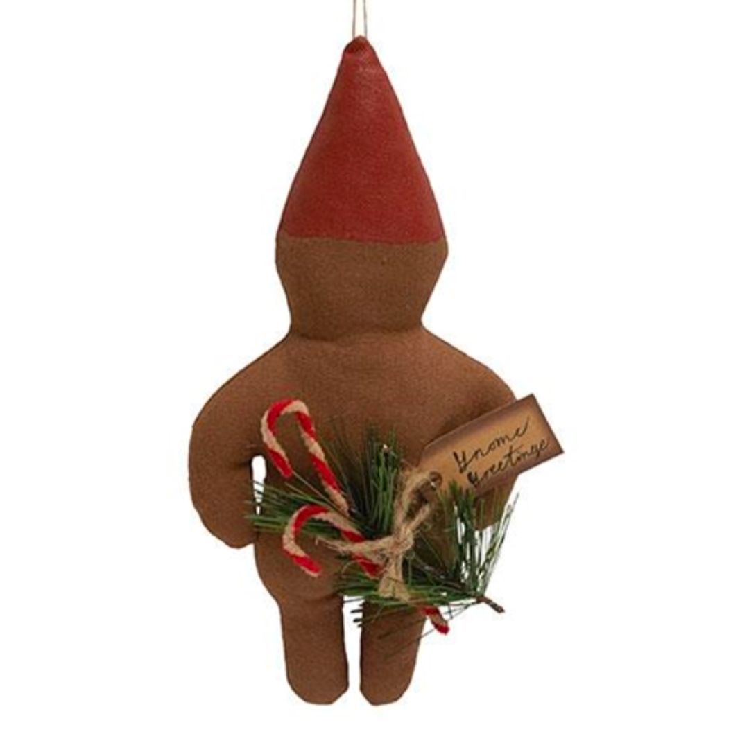 Large Gnome Greetings Gingerbread Ornament Bowl Filler