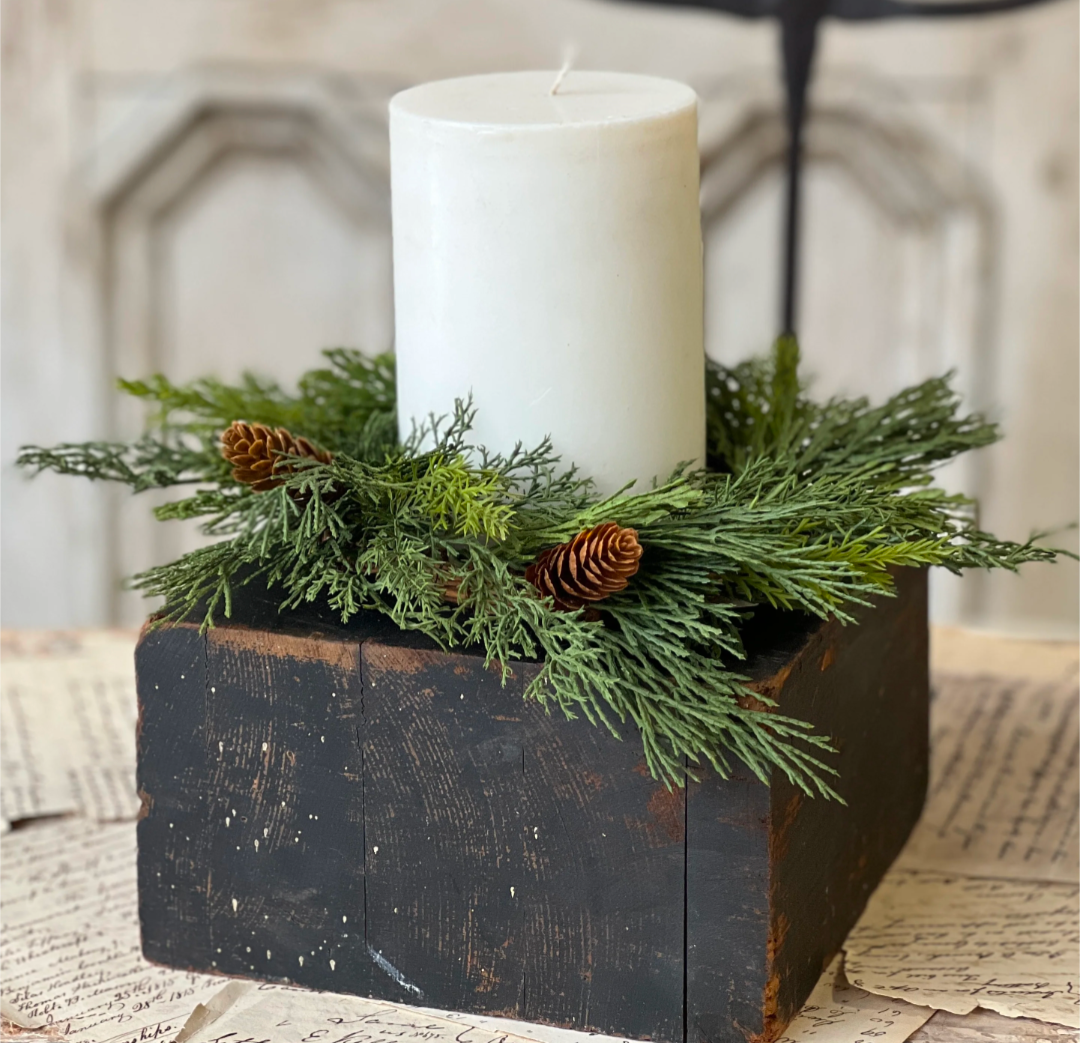 4-1/2&quot; Advent Greens Christmas Pine Candle Ring