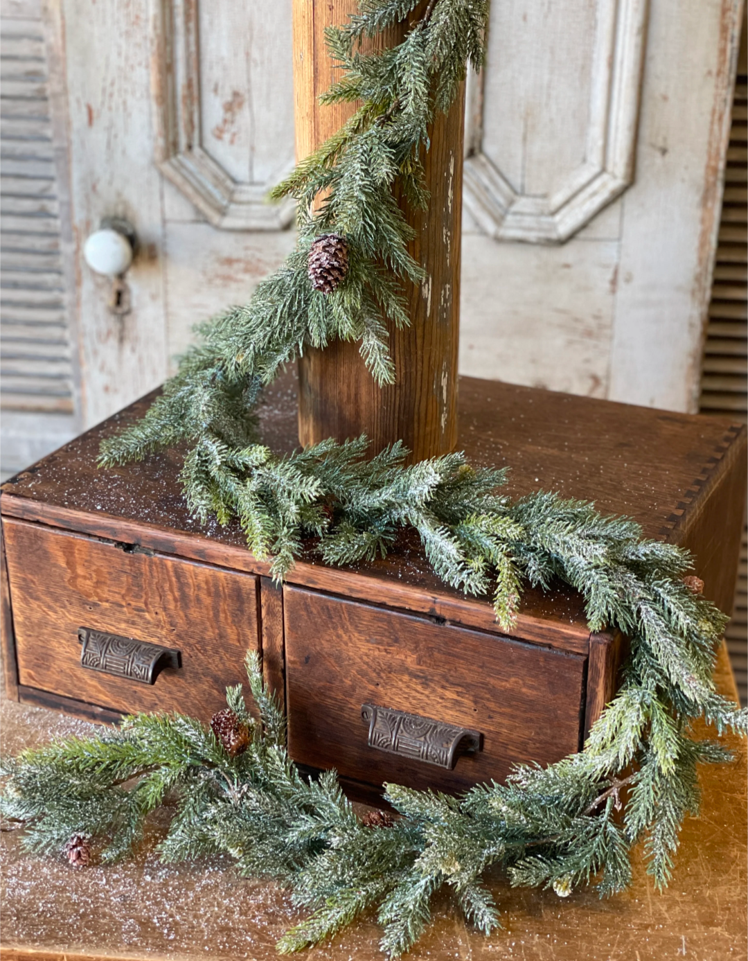 72&quot; Frosted White Spruce Garland