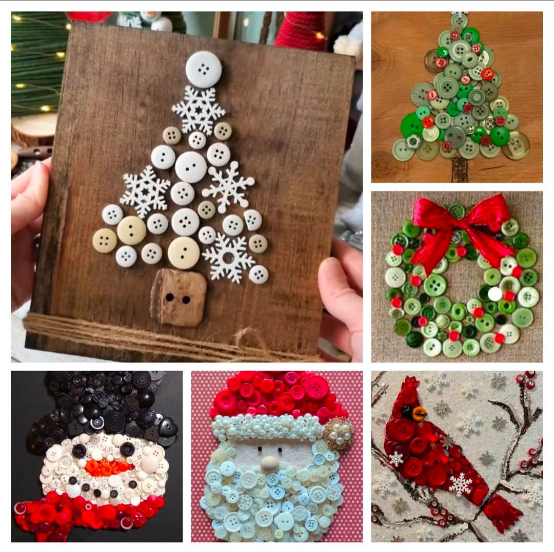 DIY Workshop: Holiday Button Art Mosaic - December 1st  (6:30pm-8:30pm)