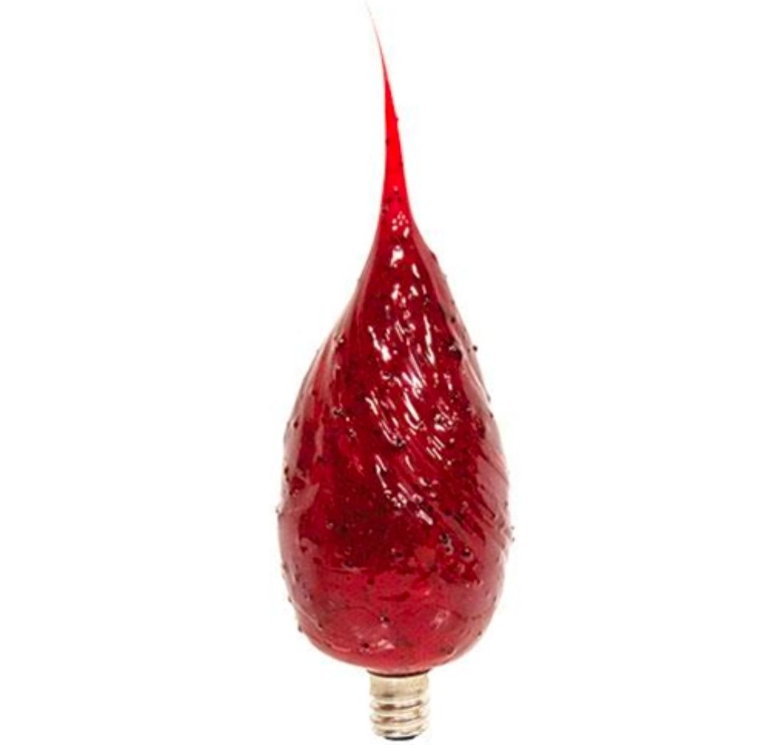 Large Ruby Red Silicone Dipped Flicker Bulb