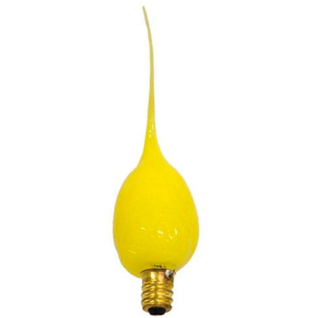 Pastel Yellow Silicone Bulb, Candelabra Base, 4W